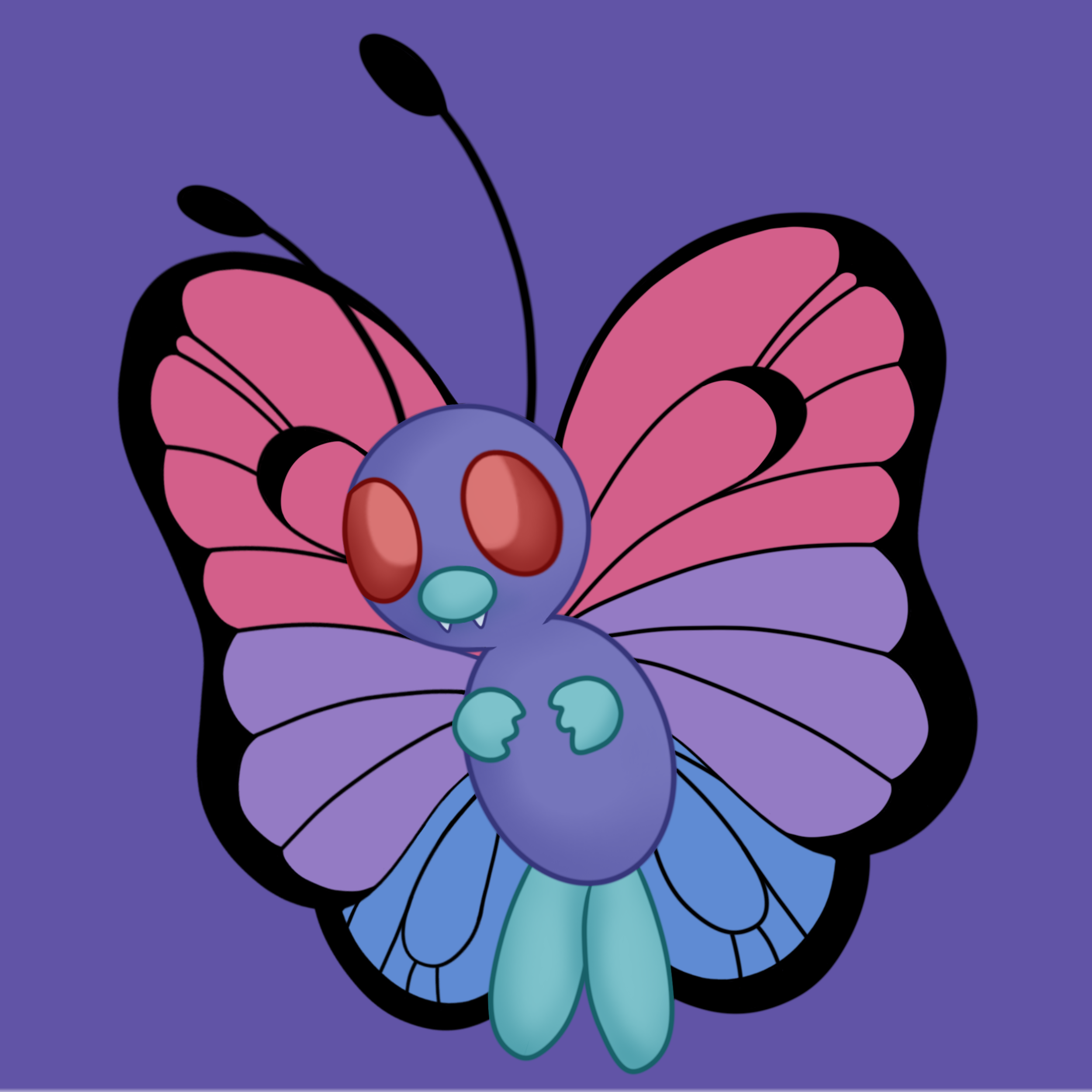 Bi pride Butterfree sticker