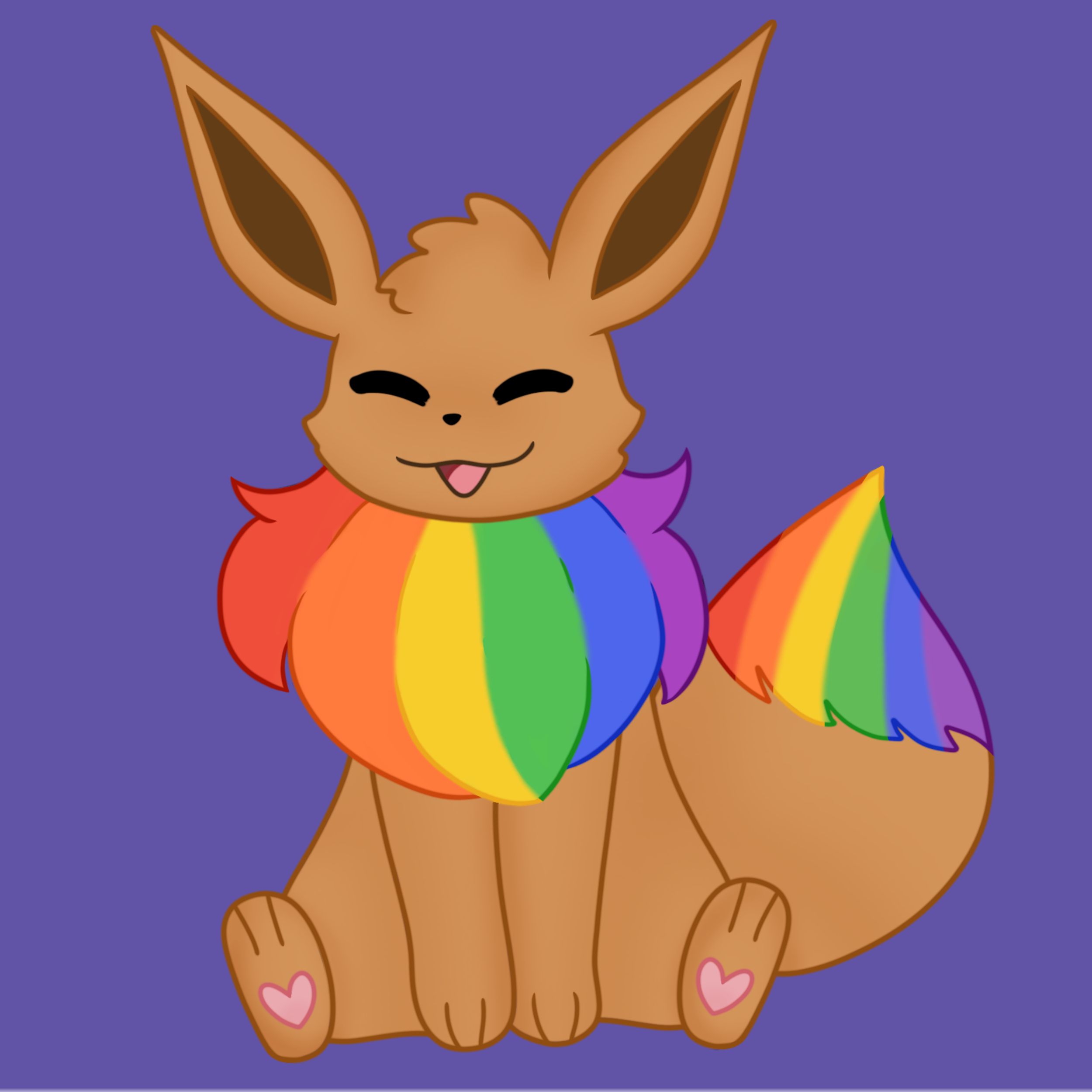 LGBTQ+ pride Eevee sticker